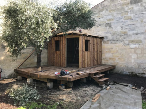 Photo de galerie - Création terrasse et cabanon
