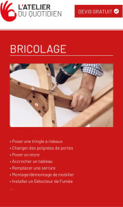 Photo de galerie - • Poser une tringle à rideaux • Changer des poignées de portes • Poser un store • Accrocher un tableau • Remplacer une serrure • Montage/démontage de mobilier • Installer un Détecteur de Fumée