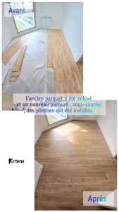 Photo de galerie - Pose de parquet - Revêtement de sol