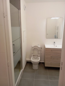 Photo de galerie - Pose meuble lavabo
WC
paroi de douche
miroir 