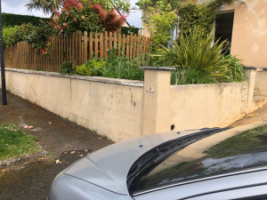 Photo de galerie - Mur de façade, nettoyer et mise en peinture