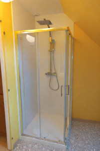 Photo de galerie - Installation d'une douche avec panneau deco  