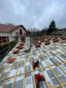 Photo de galerie - Préparation avant la pose des tuiles ! 