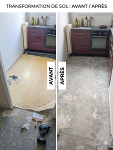 Photo de galerie - Décollage de ballatum sur béton