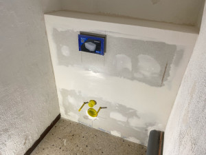 Photo de galerie - Installation d’un wc suspendue 