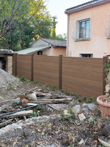 Photo de galerie - Pose de panneaux composites ou bois 