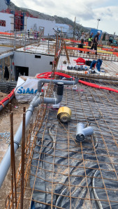 Photo de galerie - Préparation des attentes pour la partie sous plancher des eaux usées 