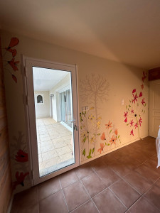 Photo de galerie - Fresque mural fleurie 