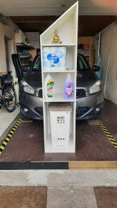Photo de galerie - Meuble sur mesure SDB mansardée