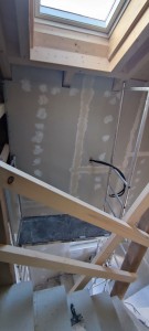 Photo de galerie - Pose de placo sur ossature avec isolation et finition 