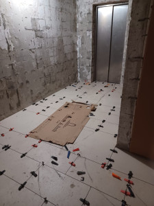 Photo de galerie - Pose de carrelage 