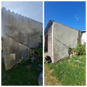 Photo de galerie - Avant après nettoyage facade 