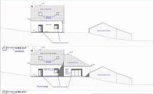 Photo de galerie - Extrait de plans pour permis de construire pour une extension 