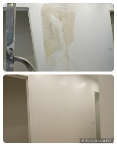 Photo de galerie - Travaux de finition intérieure : enduits et peinture.