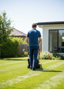 Photo de galerie - Tonte de pelouse débroussaillage jardinage 