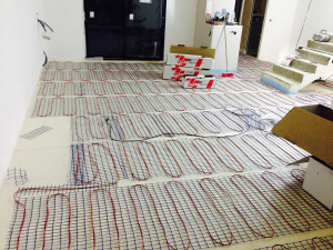 Photo de galerie - Pose d’un plancher chauffant 