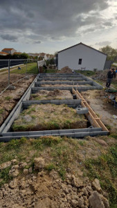 Photo de galerie - Terrassement, fondation, élévation, parasismique pour construction bois.
