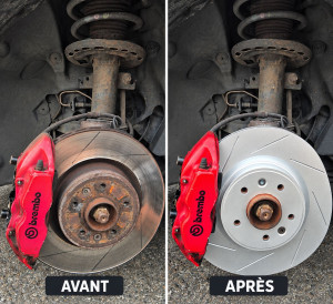Photo de galerie - Remplacement disques et plaquettes Renault megane rs