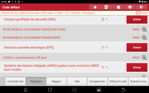 Photo de galerie - Diagnostic complet + effacement des codes défauts airbags.
