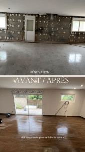 Photo de galerie - Ouverture baie + pose
ouverture fenêtre + pose
carrelage 