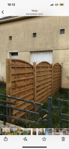 Photo de galerie - Pose d’une clôture bois 