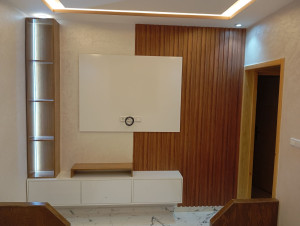 Photo de galerie - Bardage et meuble TV