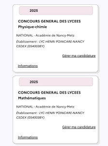 Photo de galerie - Participation au Concours général des Lycées en Maths et Physique