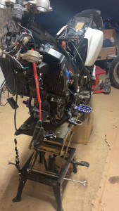Photo de galerie - Changement fourche moto 