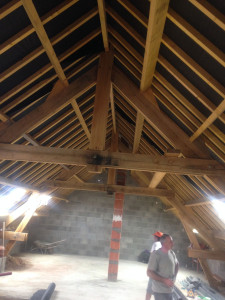 Photo de galerie - Charpente pavillon maçonnerie