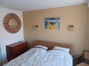Photo de galerie - Peintures , montage de lit. fixations du miroir, lampe et tableau au mur 