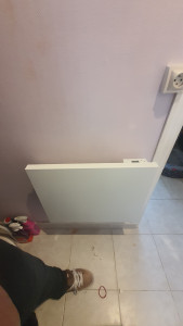 Photo de galerie - Pose d'un radiateur électrique 