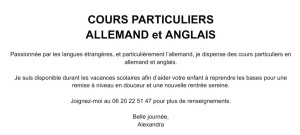 Photo de galerie - Cours d'allemand