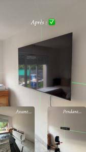 Photo de galerie - Fixation murale TV 75