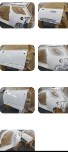 Photo de galerie - Préparation peinture vernis latéral 