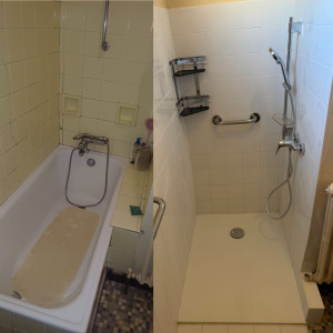 Photo de galerie - Changement baignoire pour bac à douche 