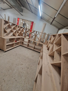 Photo de galerie - Meuble cave à vin en chêne massifs 