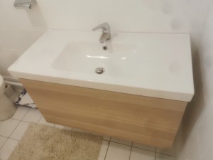 Photo de galerie - Installation d'un meuble de salle de bain