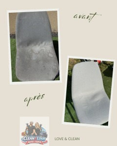 Photo de galerie -  Une chaise magnifique… mais avec des enfants, les petits accidents arrivent vite ?  ? Avant : taches, traces du quotidien ? Après : propre, frais, comme neuf  Nous redonnons une seconde vie à vos chaises, même les plus sollicitées ! 