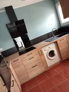 Photo de galerie - Réalisation d'une cuisine en peinture !