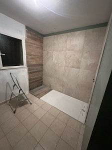 Photo de galerie - Modification baignoire en douche à l’italienne 