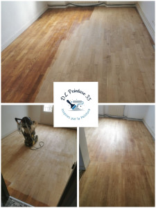 Photo de galerie - Rénovation d'un parquet en massif 