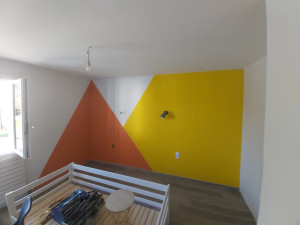 Photo de galerie - Peinture décorative dans une chambre d’enfant !