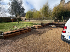 Photo de galerie - Habillage en poutre en pin 