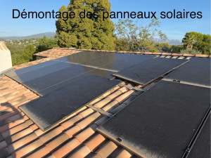 Photo de galerie - Repérage et démontage de panneaux solaires 