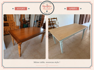 Photo de galerie - Rénovation d’une table de salle à manger 