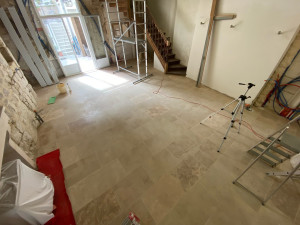 Photo de galerie - Pose de Travertin 