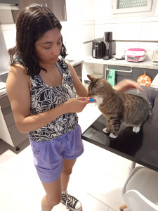 Photo de galerie - Je rendais visite a Dune et son frère pour voir si tout allait bien je m'occupais de leur nourriture, eau ainsi que la litière, ils étaient adorables.