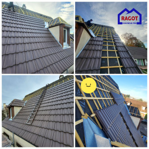 Photo de galerie - Remplacement Couverture  Charpente Zinguerie Gouttiere Isolation