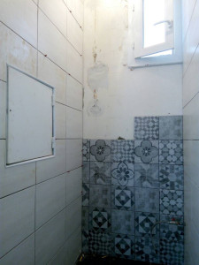 Photo de galerie - Pose de carrelage + carreau de ciment wc