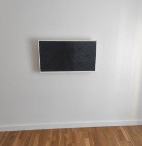 Photo de galerie - Pose de télévision 127 cm sur mur béton 